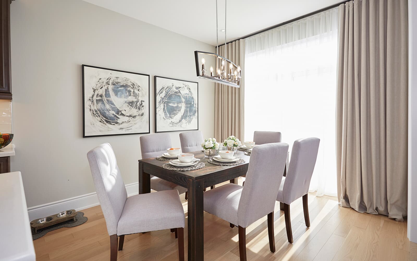 Breakfast Area in the Braydon Model Home at Heartland in Baxter, Ontario.