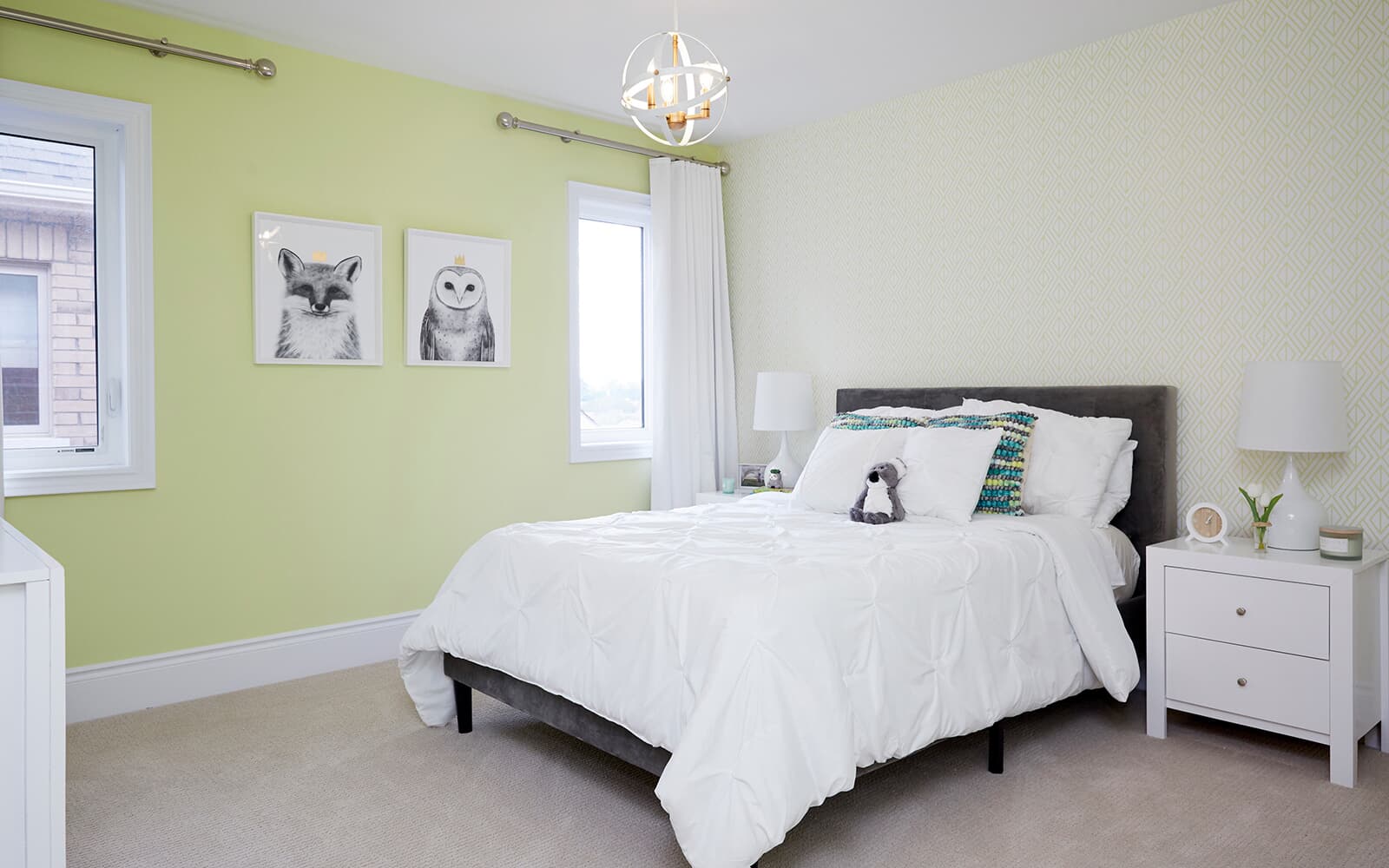 Bedroom 4 in the Westwood Model Home at Heartland in Baxter, Ontario.