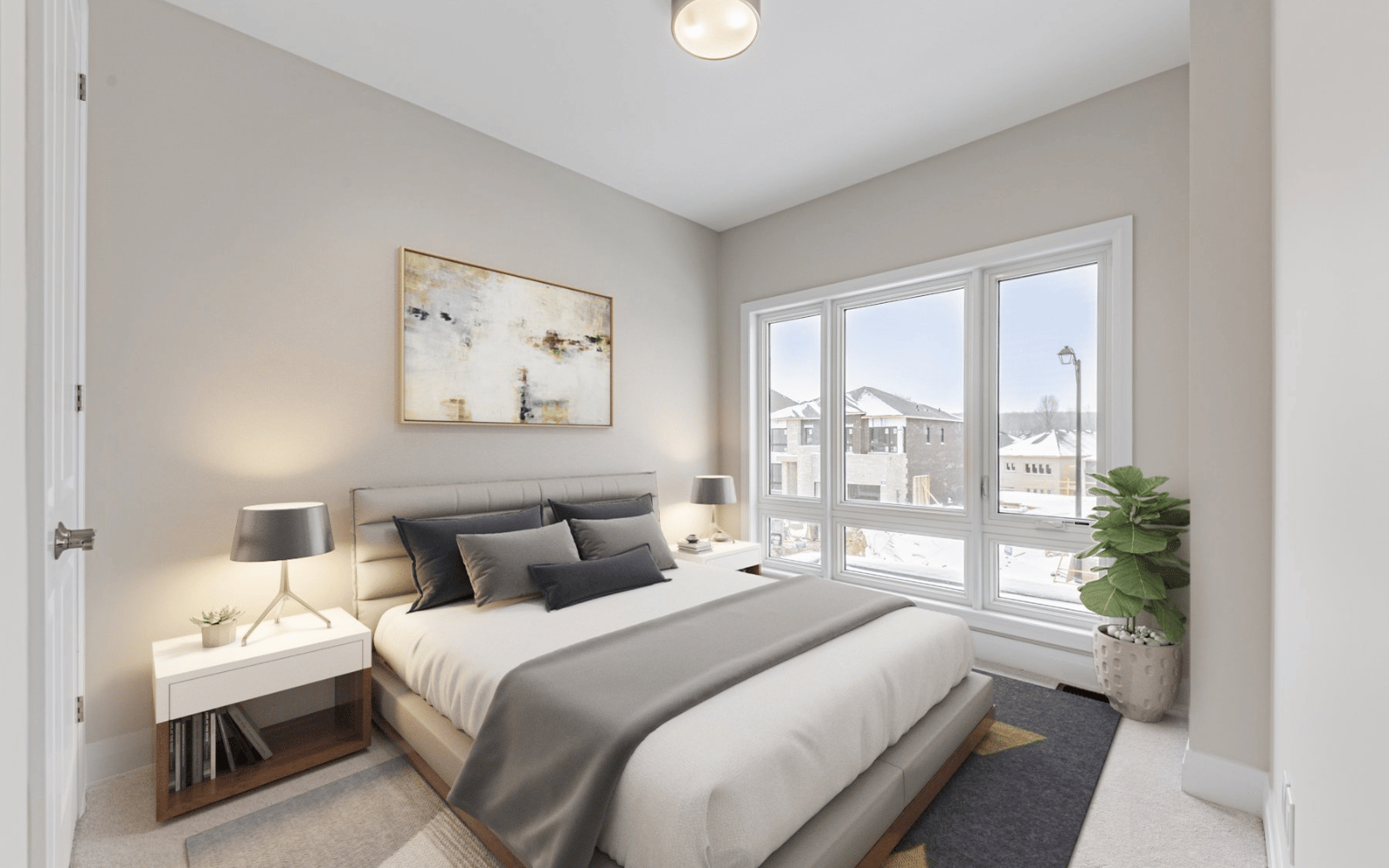 Bedroom in Lot 110 at Midhurst Valley in Midhurst, Ontario.