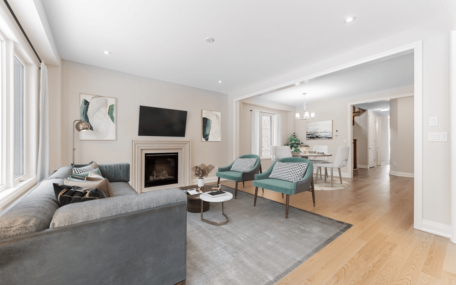 Family Room in Lot 110 at Midhurst Valley in Midhurst, Ontario.