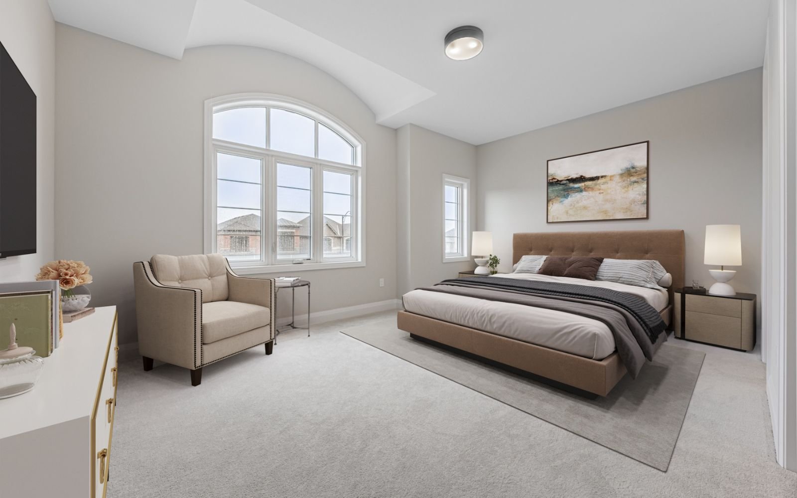 Virtually staged photo of the bedroom at Lot 112 at Midhurst Valley