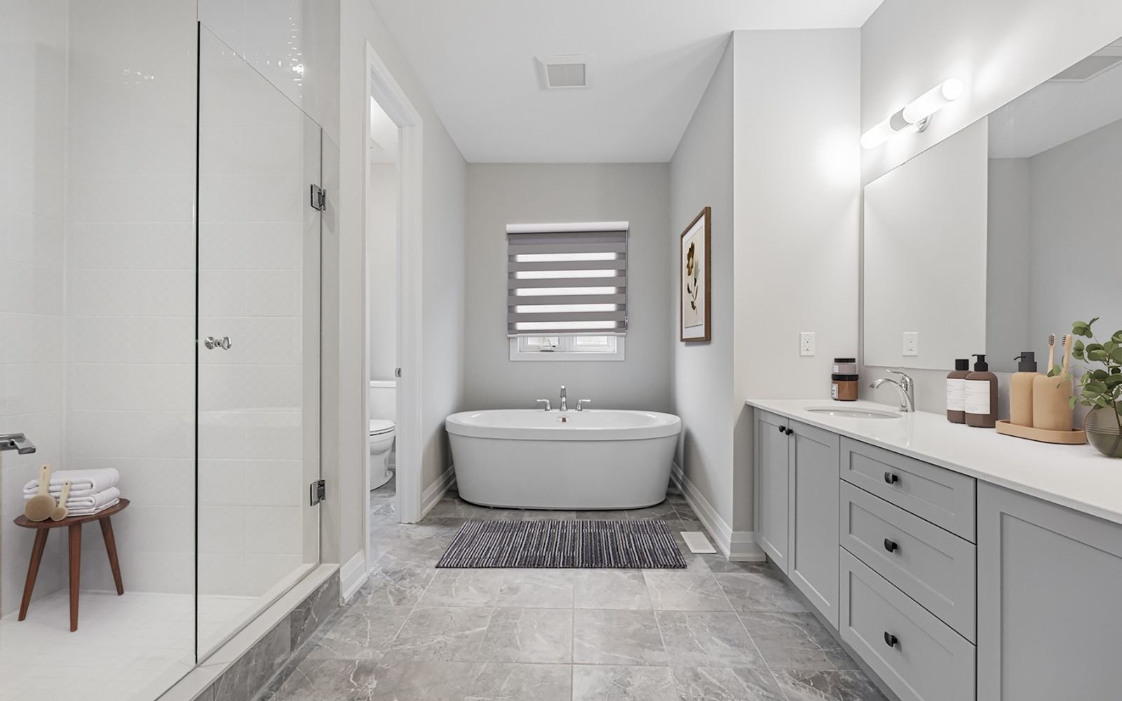 Virtually Staged photo of the primary ensuite at Lot 112 at Midhurst Valley