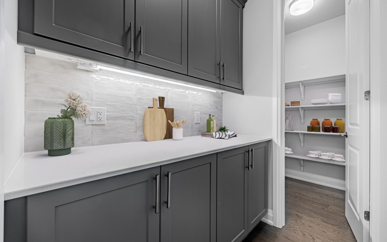 Virtually staged photo of the pantry at Lot 112 at Midhurst Valley