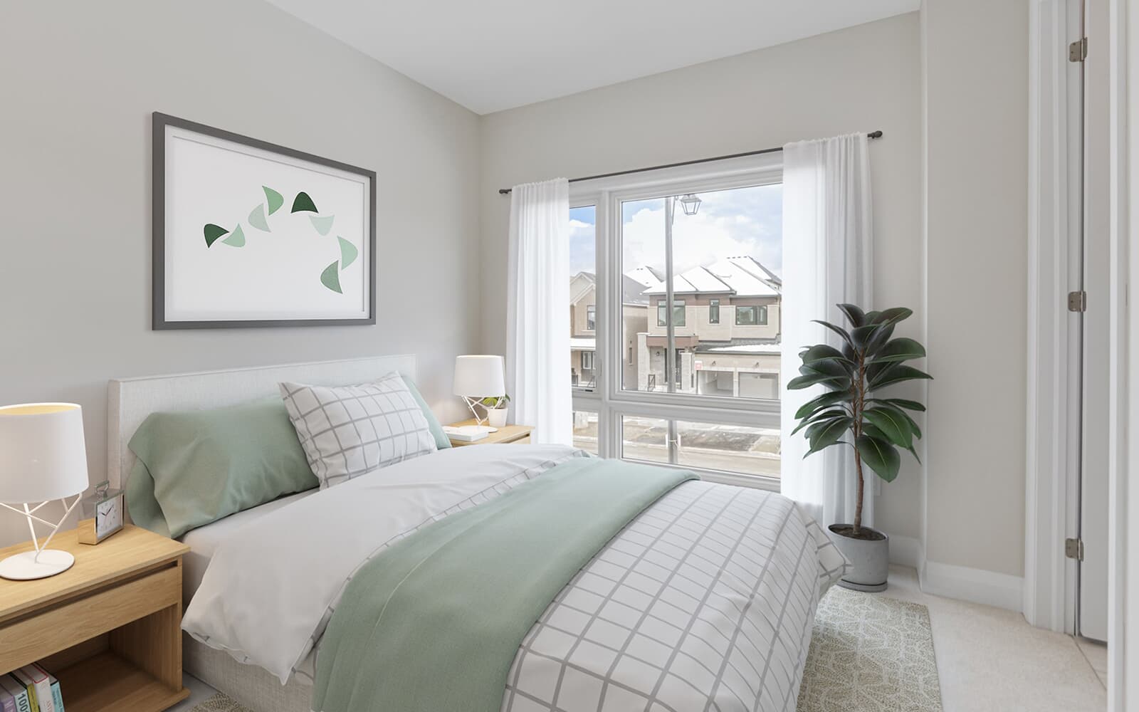 Bedroom in Lot 80 at Midhurst Valley in Midhurst, Ontario.