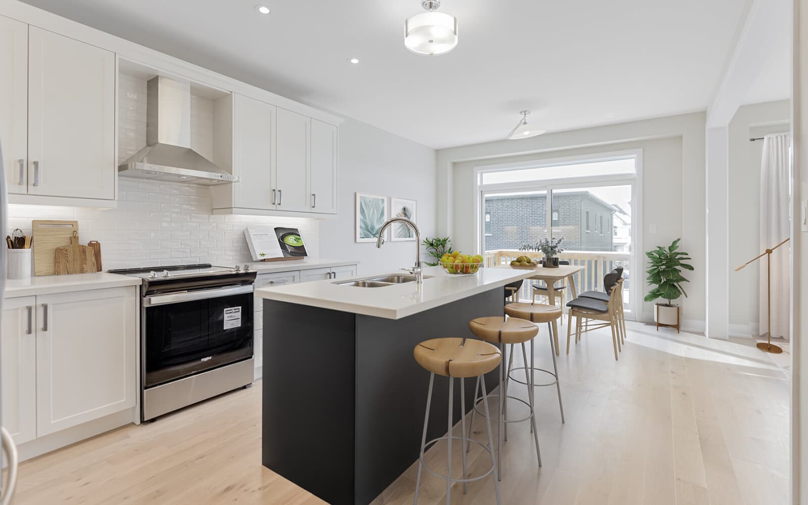 Kitchen and Breakfast Area in Lot 80 at Midhurst Valley in Midhurst, Ontario.