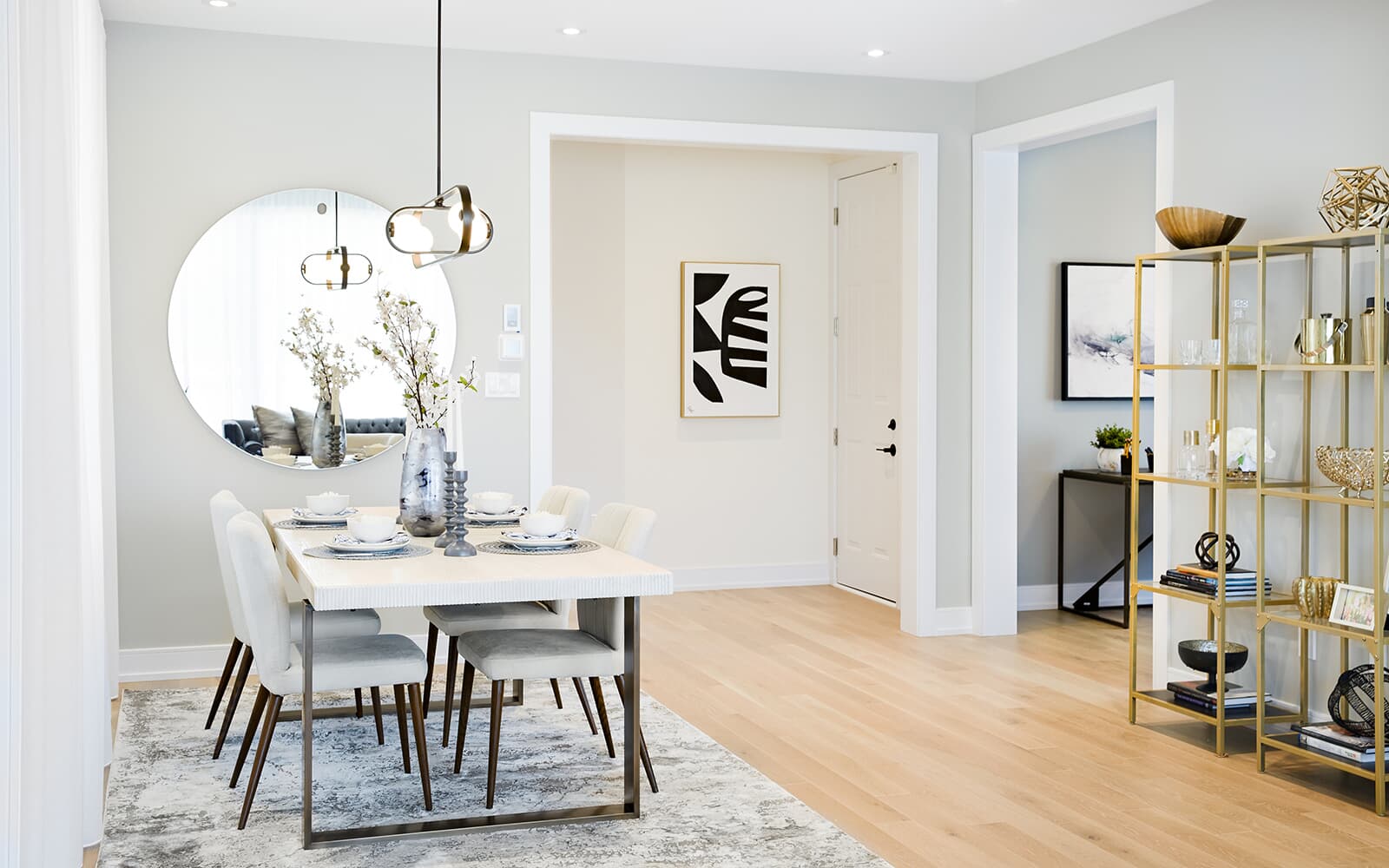 Dining Room in the Chorley Model Home at Midhurst Valley in Midhurst, Ontario.
