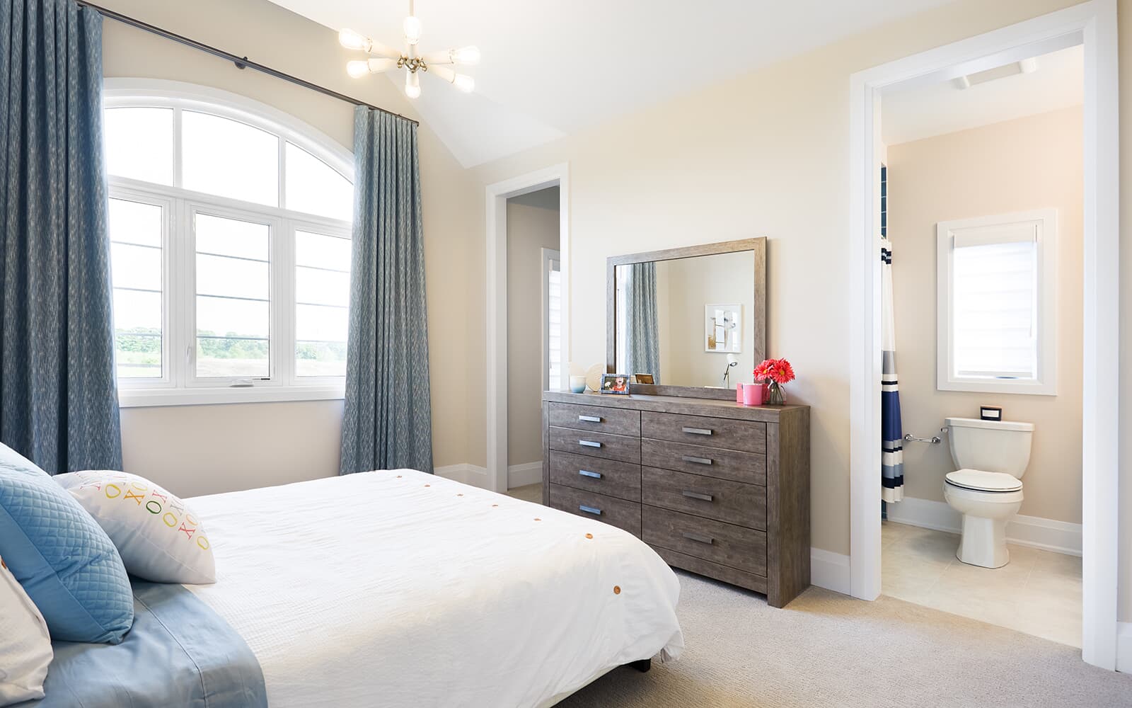 Bedroom 3 in the Hickling Model Home at Midhurst Valley in Midhurst, Ontario.
