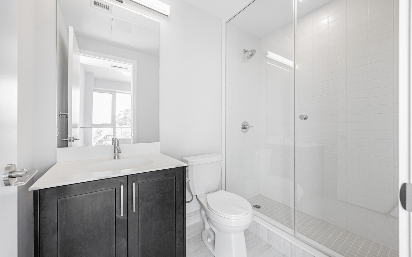 Photo of the ensuite in Suite 208 at Station No. 3 in Whitby, ON