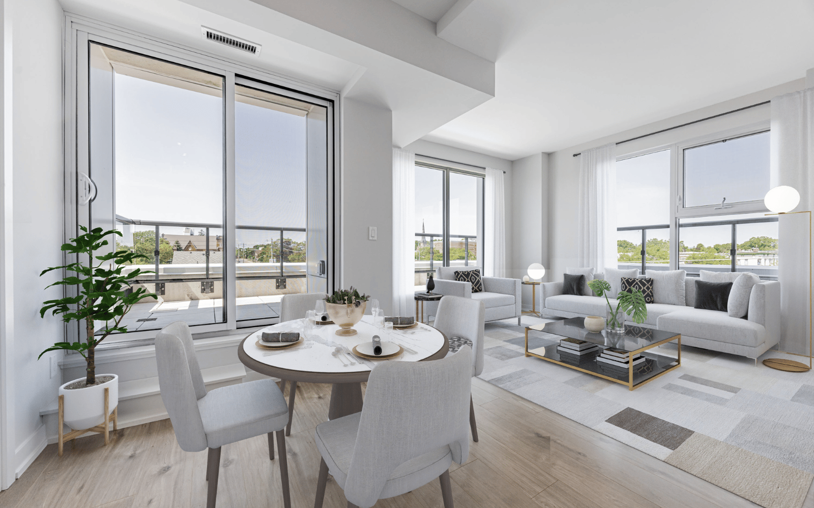 Virtually staged photo of Suite 430 at Station No. 3 in Whitby, ON