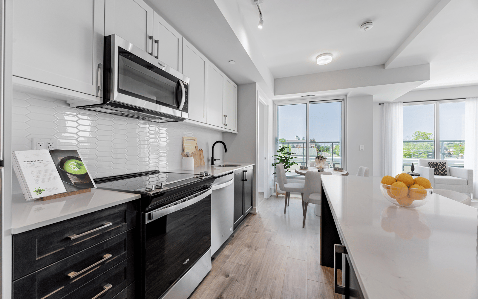 Virtually staged photo of Suite 430 at Station No. 3 in Whitby, ON