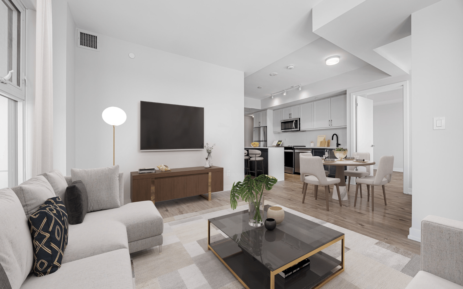 Virtually staged photo of Suite 430 at Station No. 3 in Whitby, ON