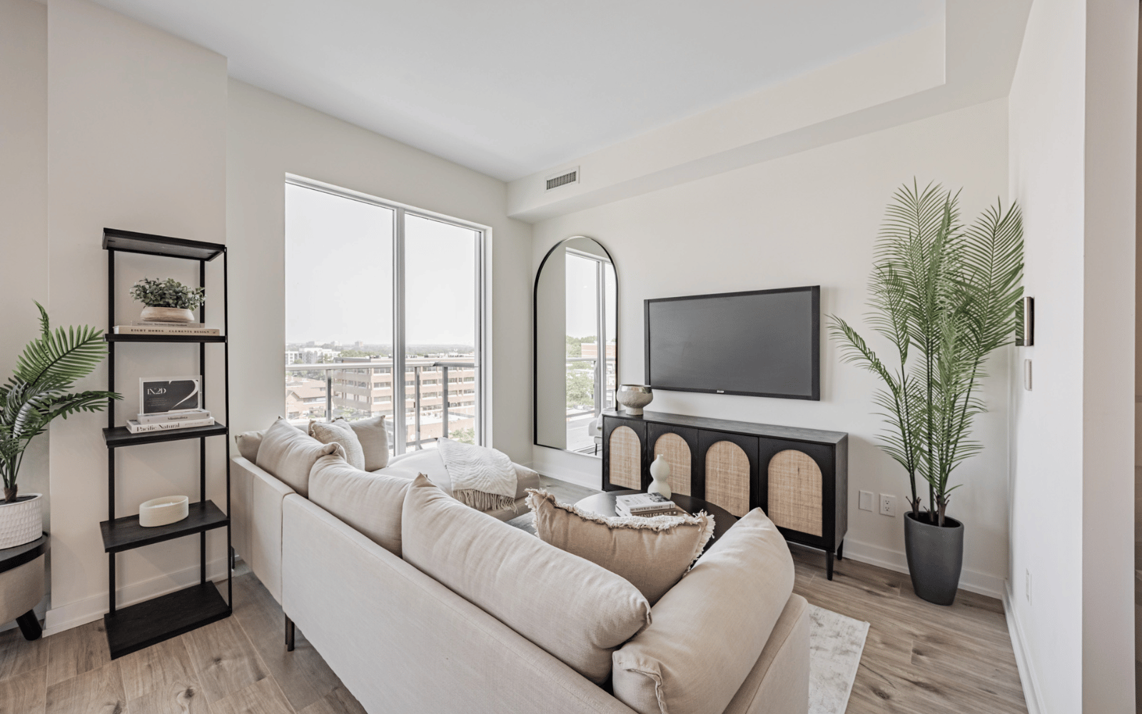 Living area in a Colborne suite.