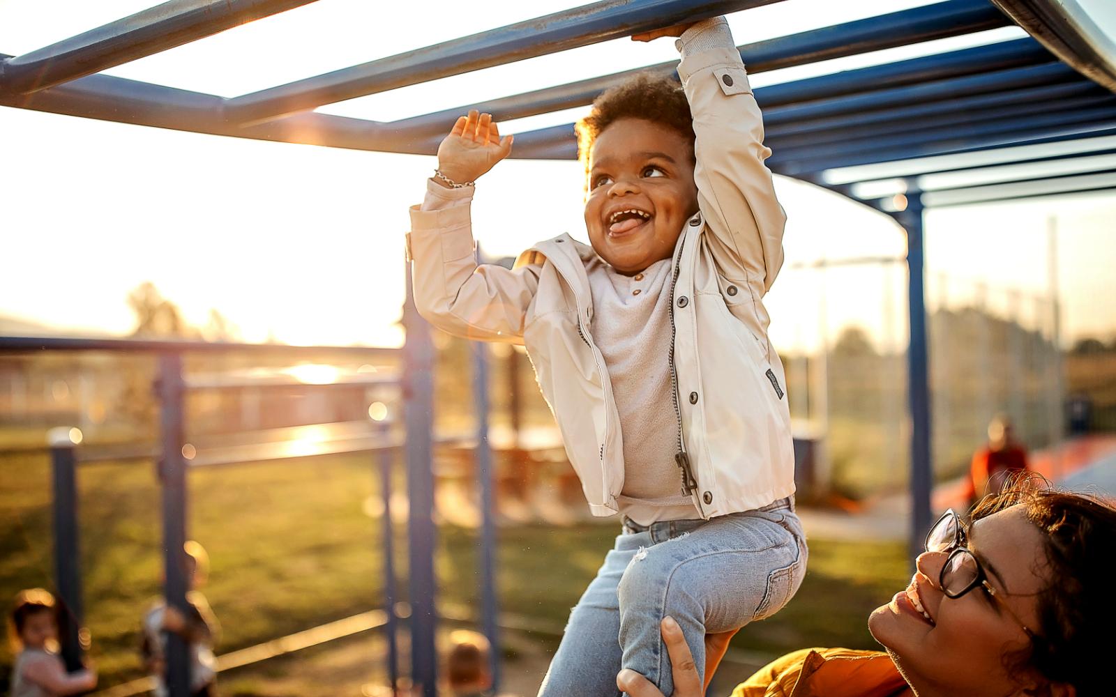 Child playing at Laurel at Blossom Rock