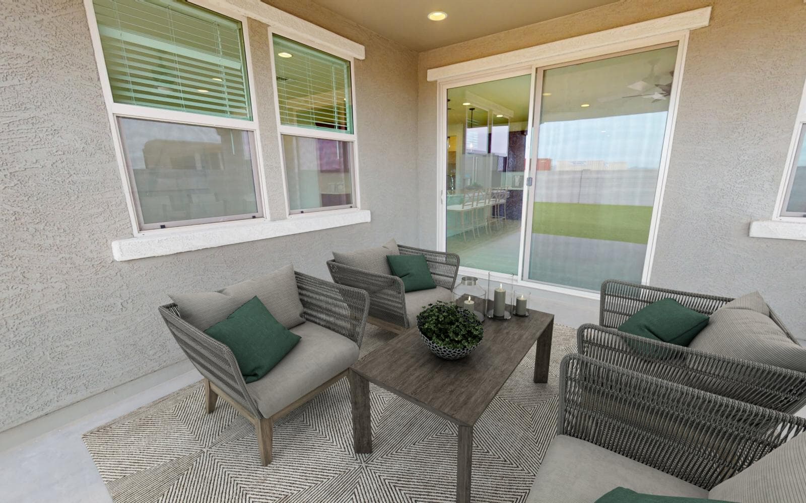 Outdoor Room at Agave plan in Mariposa in Blossom Rock