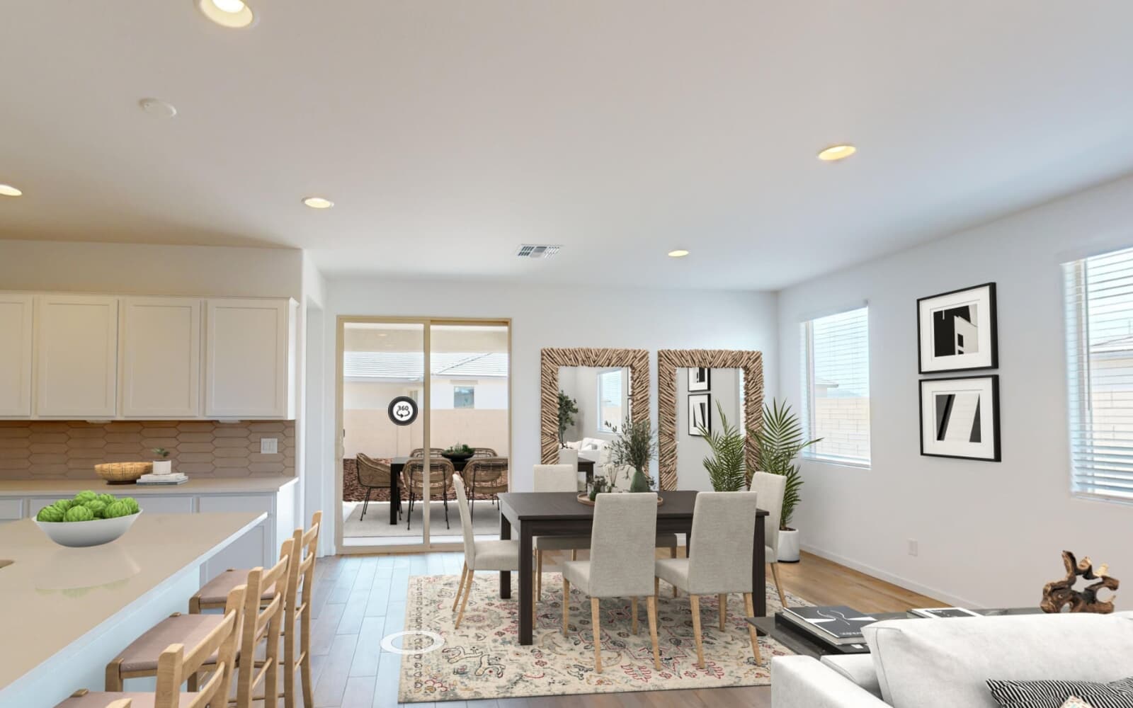 Great Room in Clover Floor Plan at Highland Sage