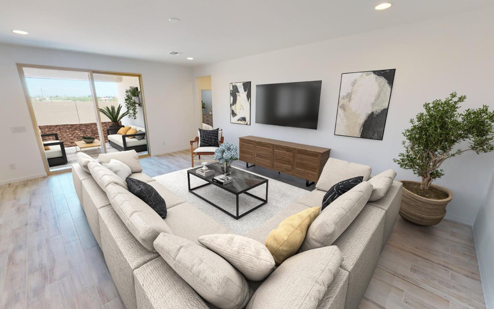 Great Room in Lantana at Highland Ridge