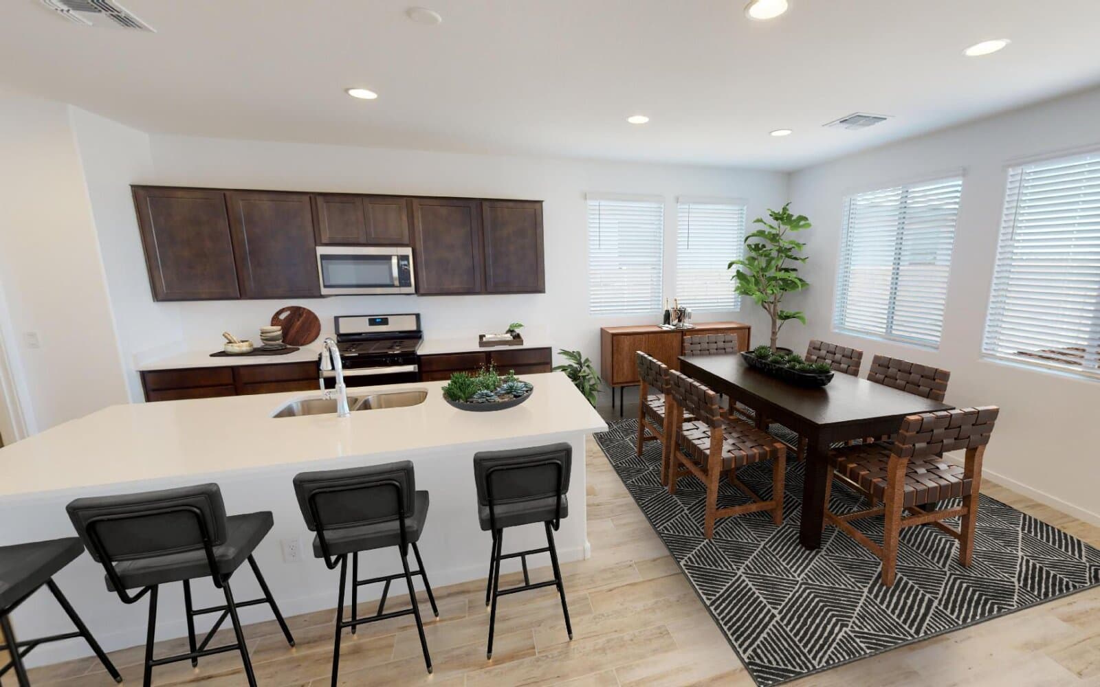Kitchen and Dining in Lantana at Highland Ridge