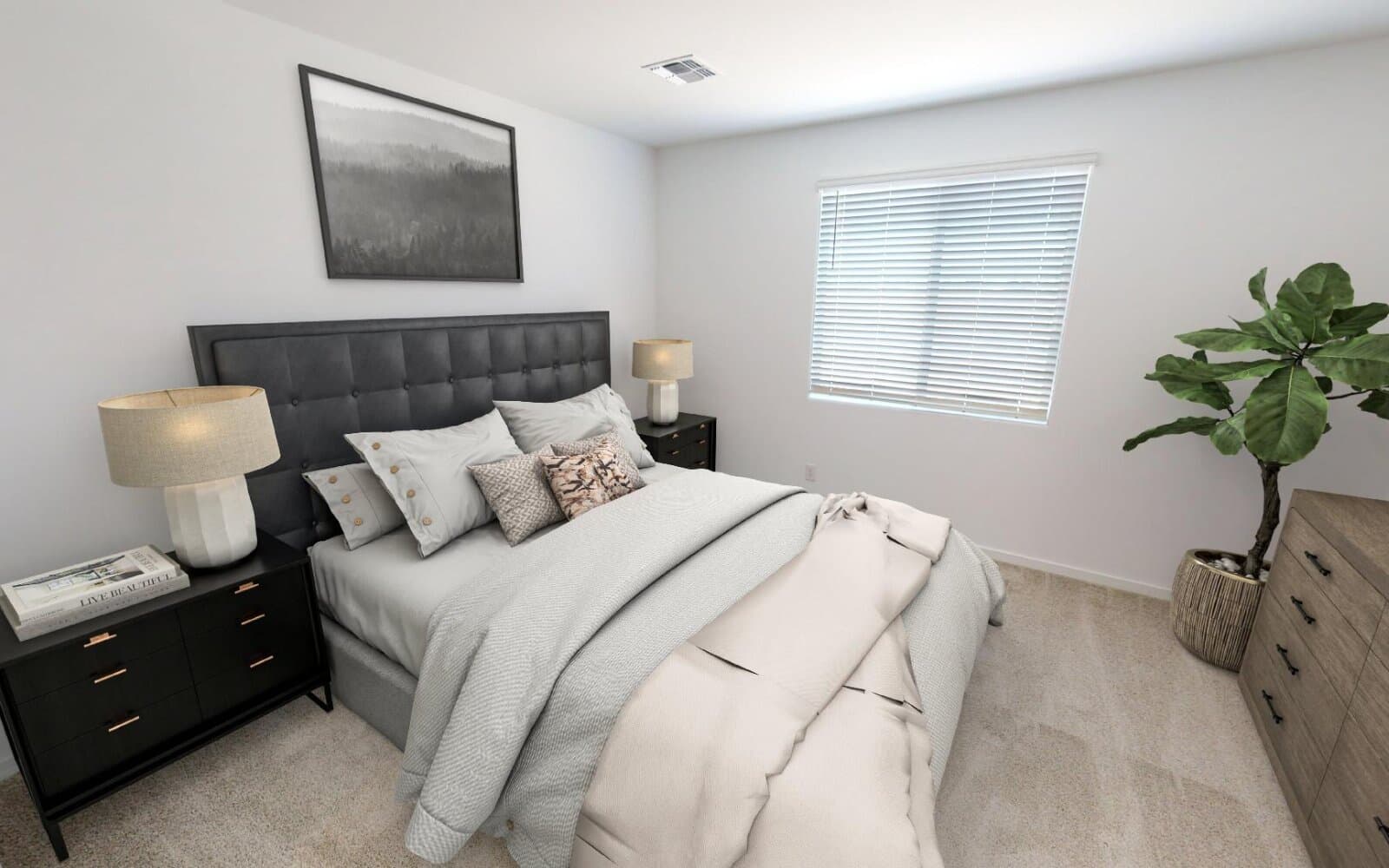 Primary Bedroom in Lantana floorplan at Highland Ridge in Alamar