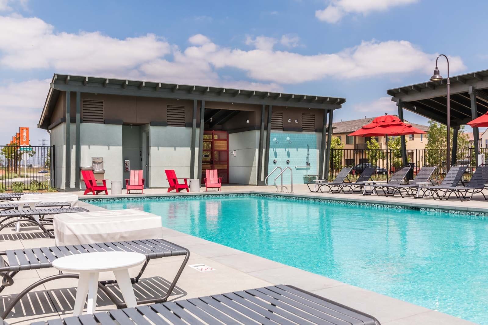 Pool at Cherry Park New Haven in Ontario Ranch CA Brookfield Residential
