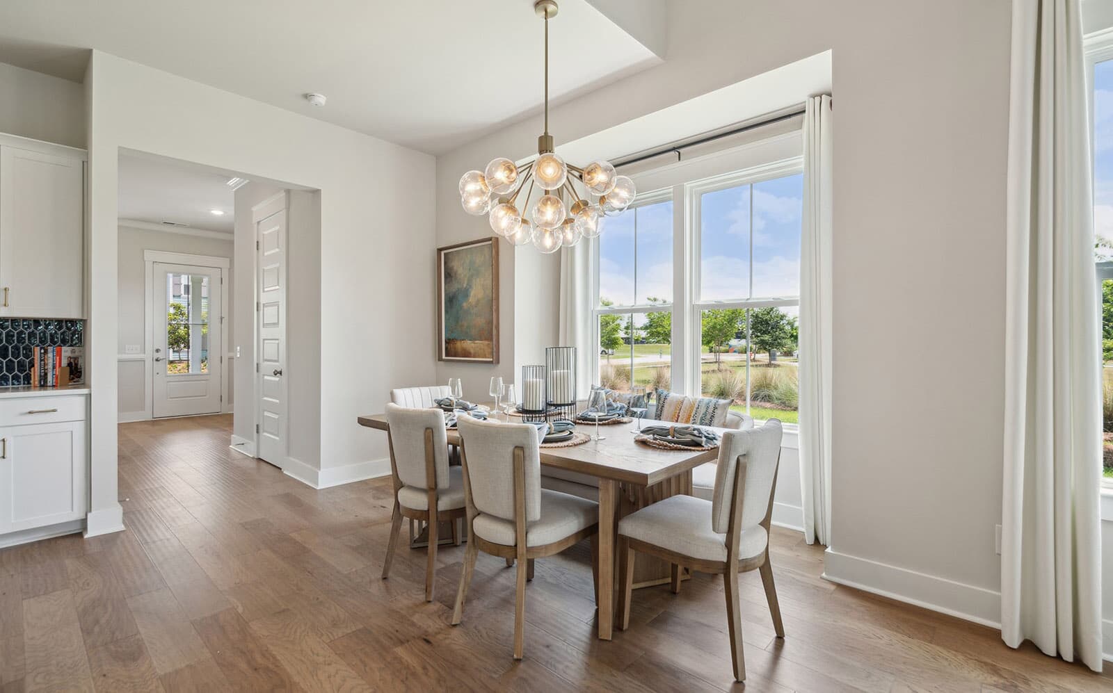 The dining area of the Towson single family home by Brookfield Residential at Nexton. 