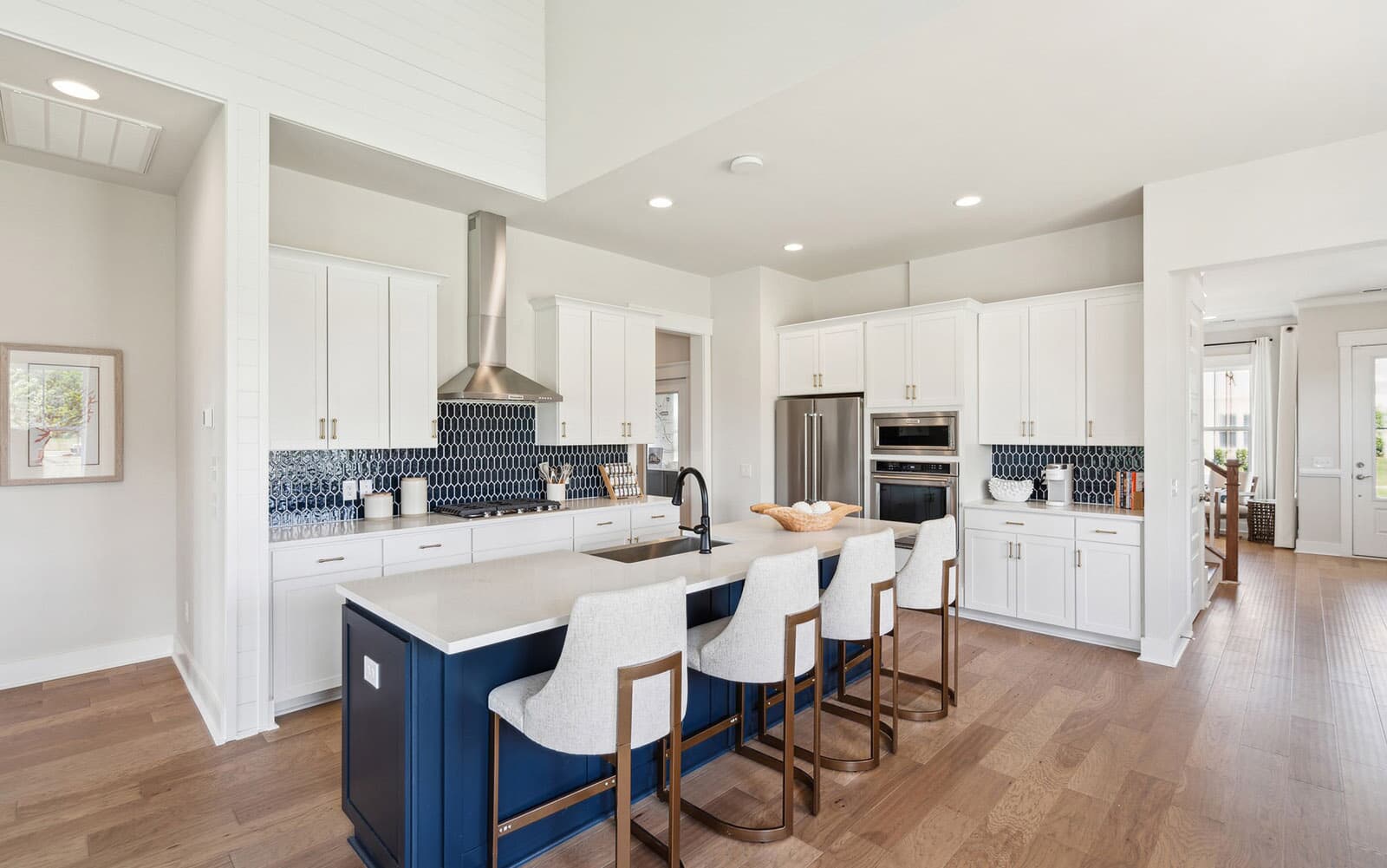 The kitchen of the Towson single family home by Brookfield Residential at Nexton. 