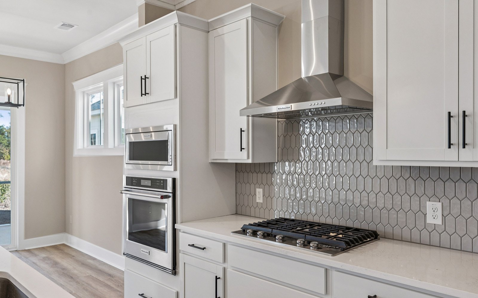 The kitchen of the Preston on homesite 1583 at Nexton.