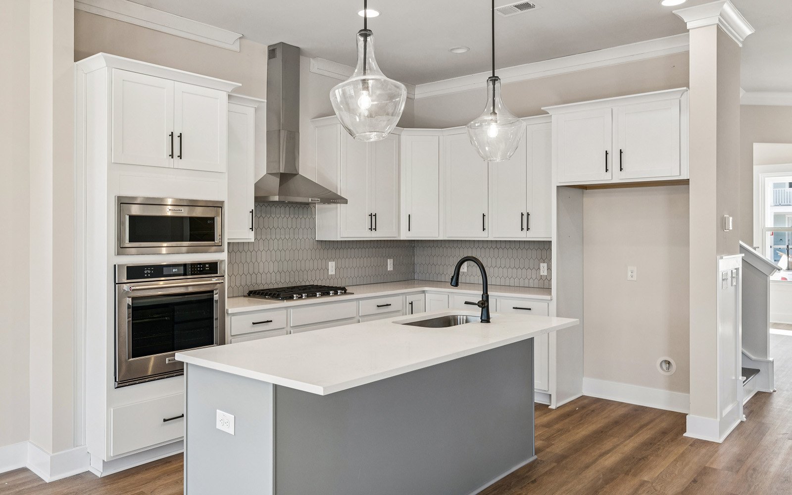 The kitchen of the Preston on homesite 1583 at Nexton.