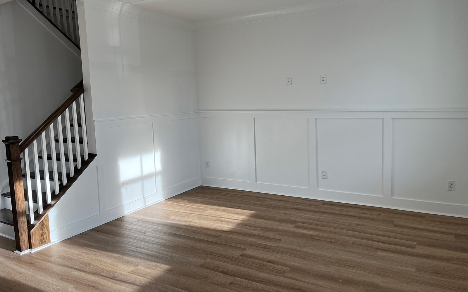 The living room of the Towson on homesite 1719 at Nexton.