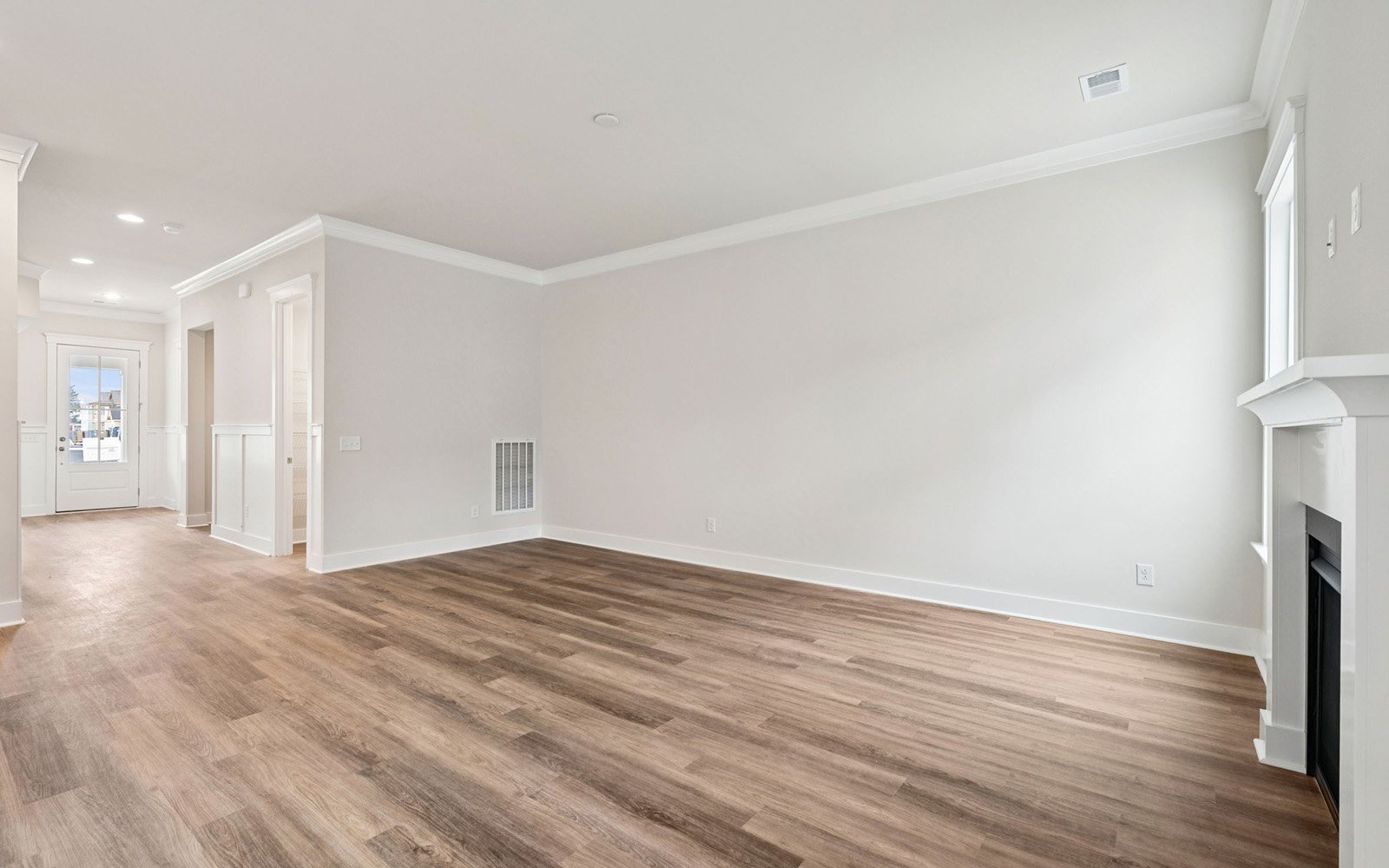 The family room of the Preston on homesite 1721 at Nexton.