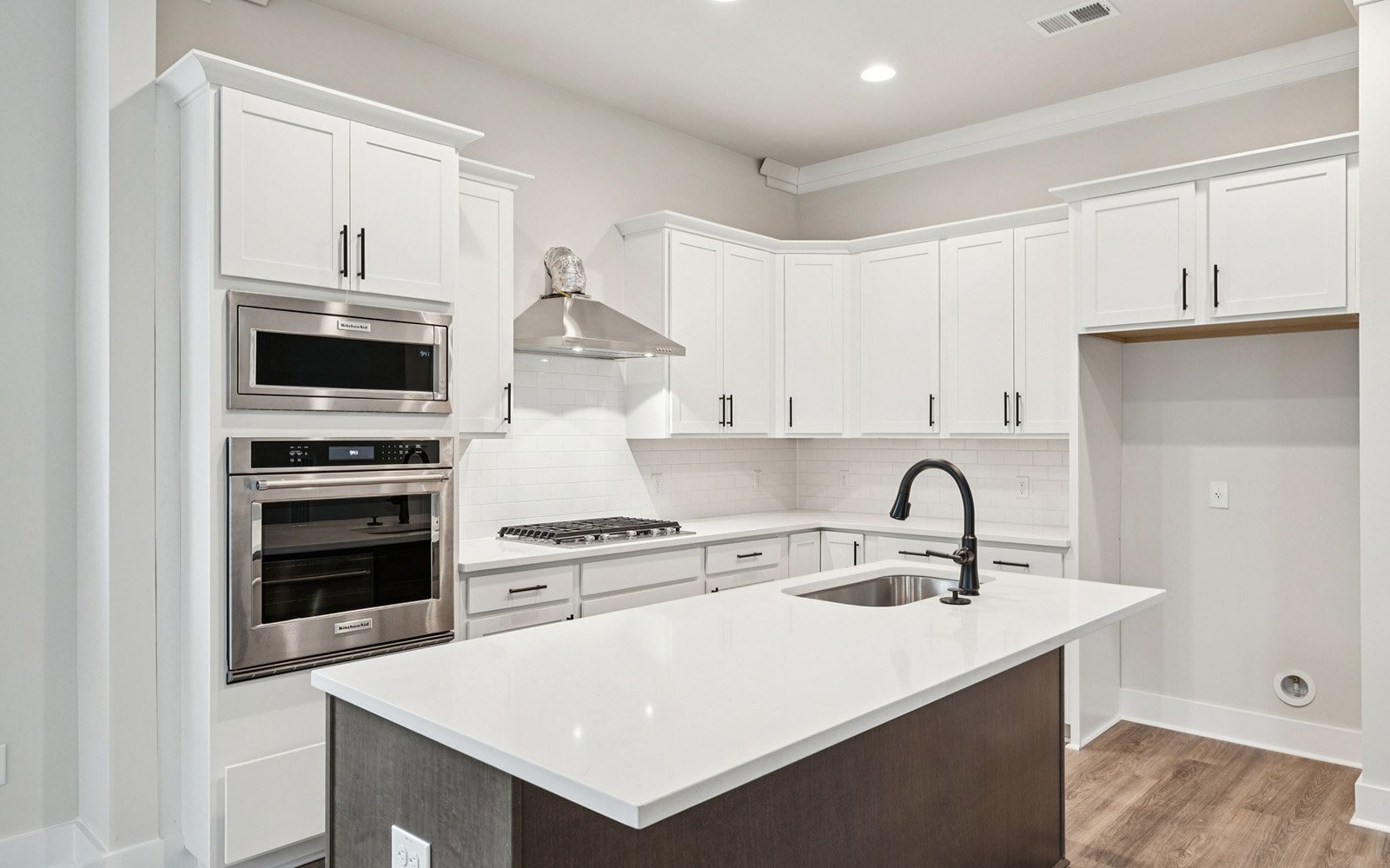 The kitchen of the Preston on homesite 1721 at Nexton.