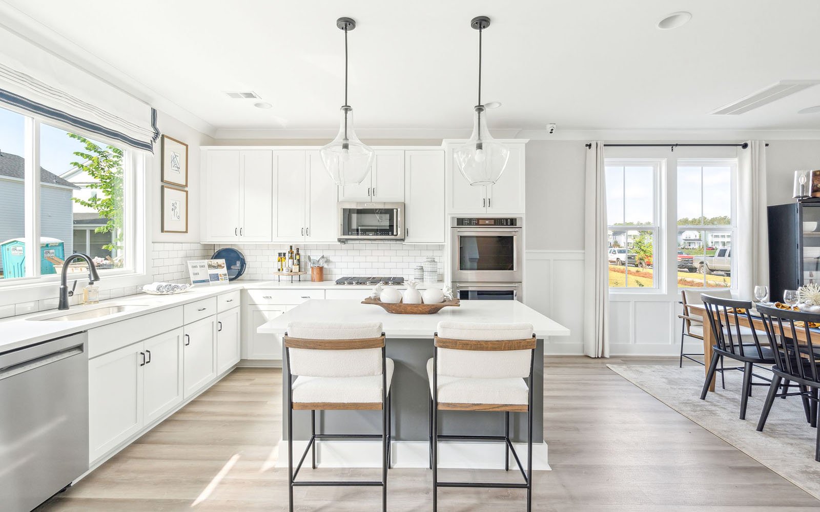 The kitchen in the Sage by Brookfield Residential at Nexton.