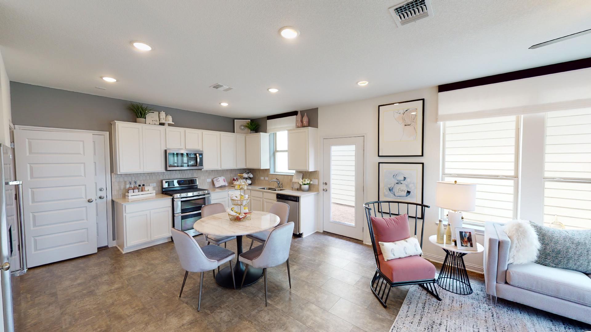 Image of dining room in Lexington in Easton Park by Brookfield Residential in Austin, Texas.