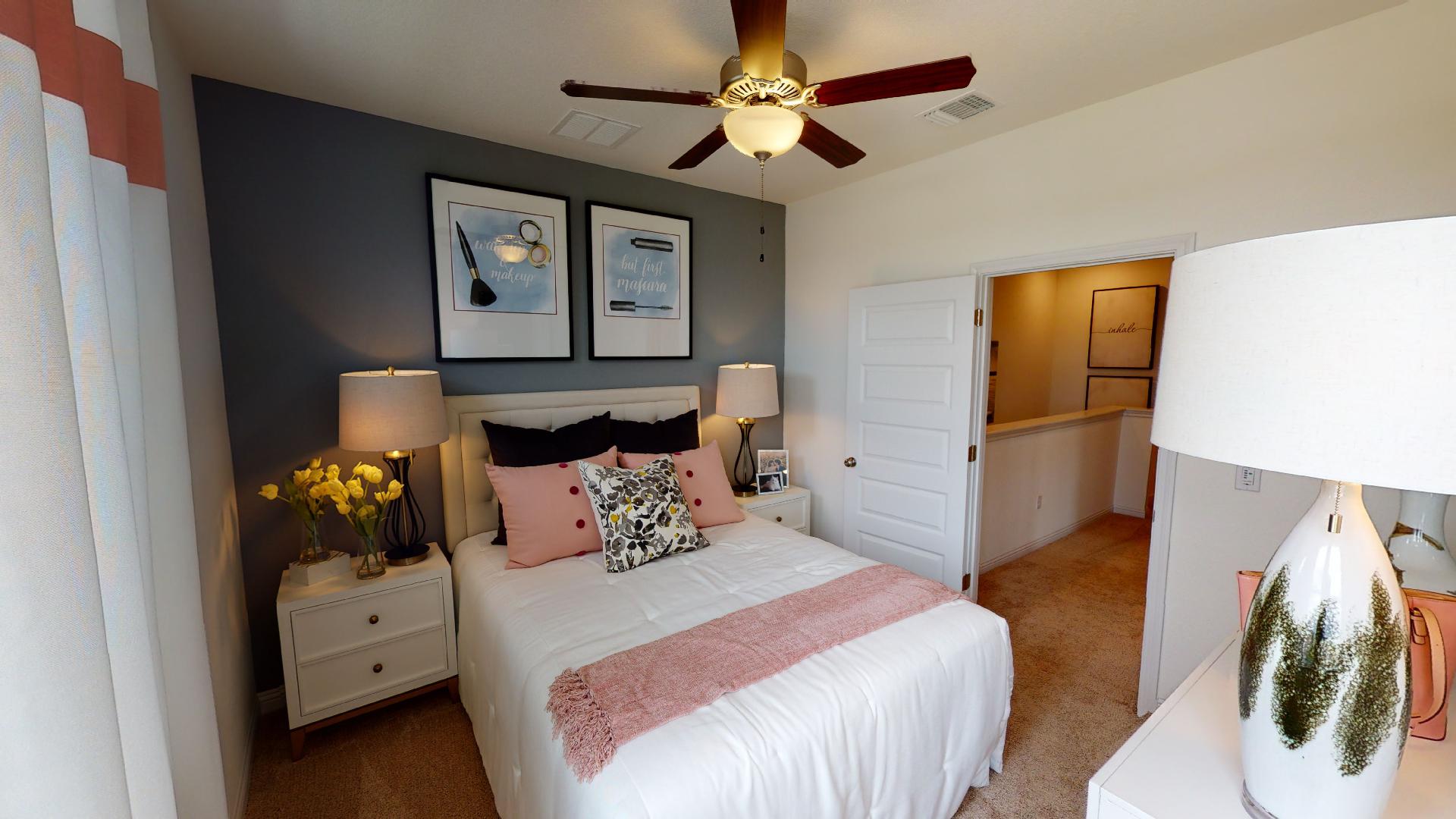 Image of bedroom in Lexington in Easton Park by Brookfield Residential in Austin, Texas.