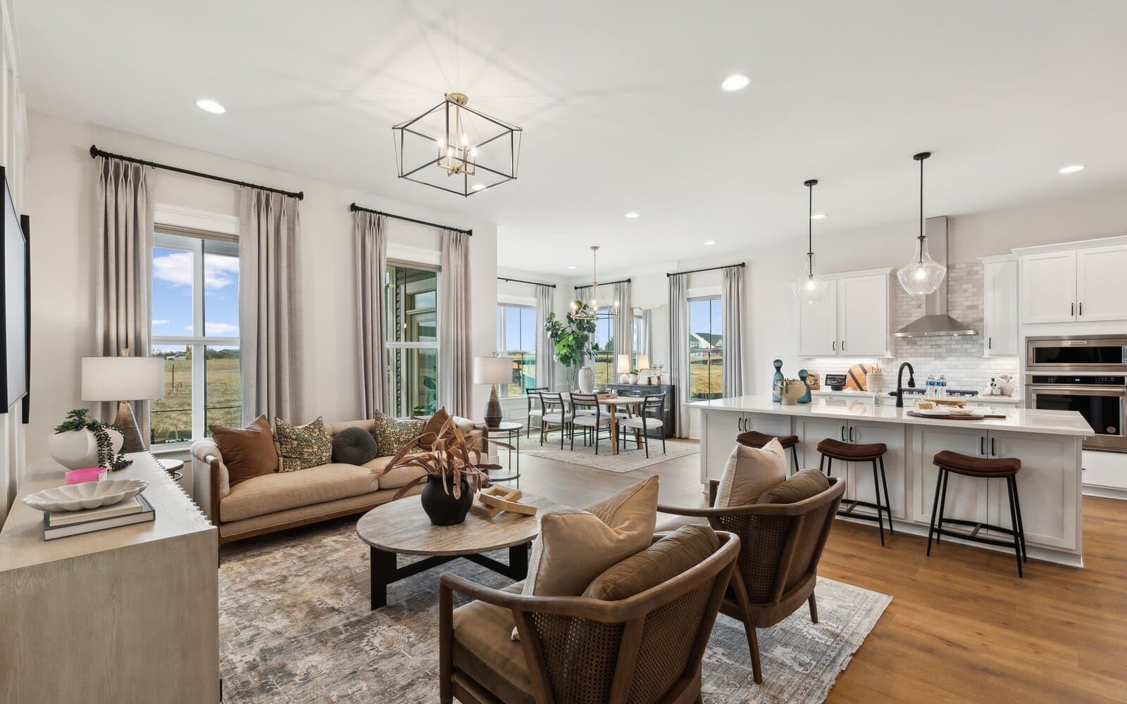 The main level of the Matisse model single family home at Hiatt Pointe at Snowden Bridge by Brookfield Residential.