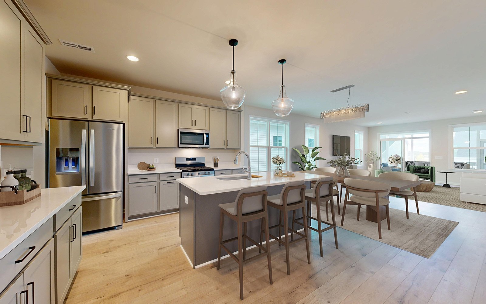 The kitchen of the Rockwell at Hiatt Pointe at Snowden Bridge.