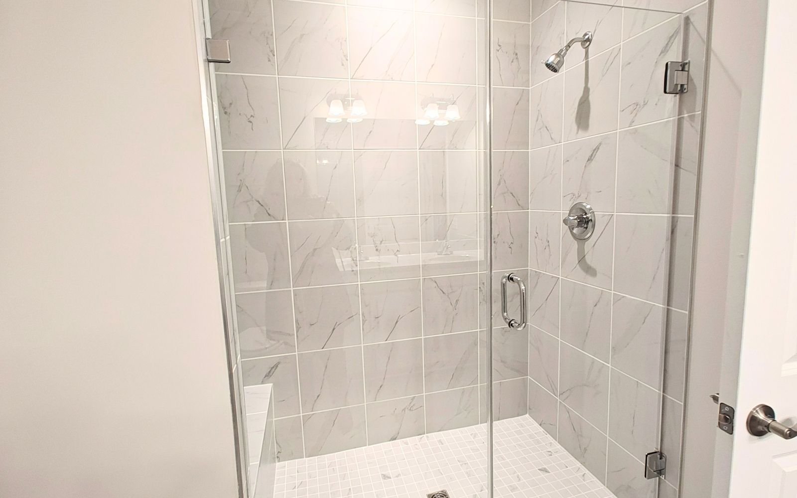 The primary bathroom of the Northgate on homesite 1010 at Hiatt Pointe at Snowden Bridge.