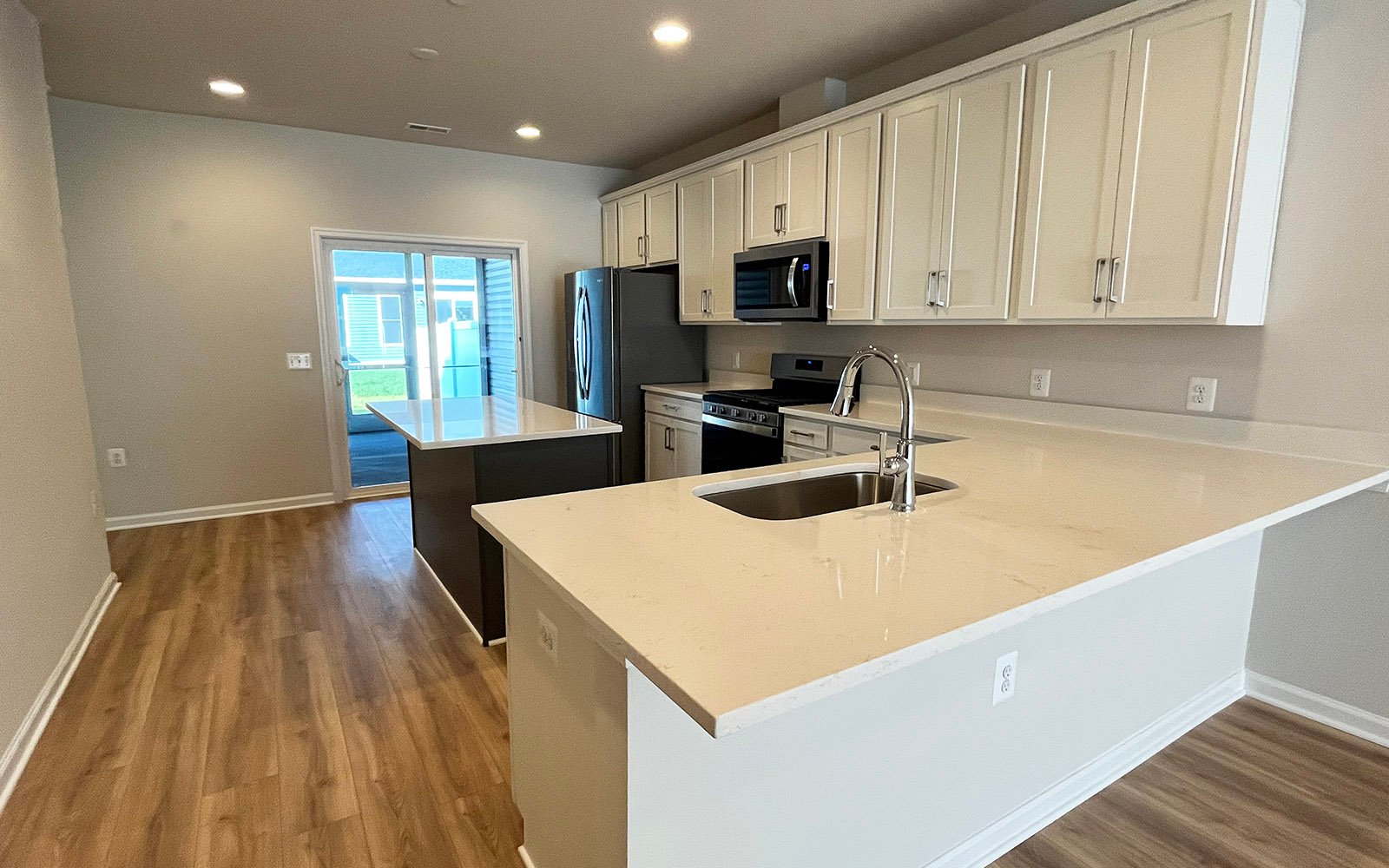 The kitchen of the Northgate on homesite 1099 at Hiatt Pointe at Snowden Bridge.