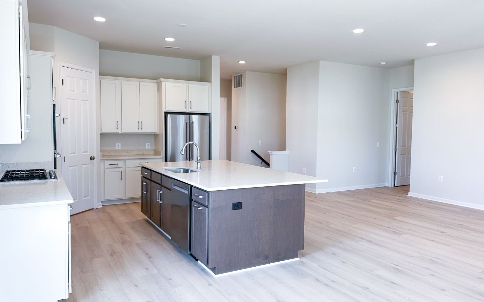 The kitchen of the Matisse on homesite 1120 at Hiatt Pointe at Snowden Bridge.