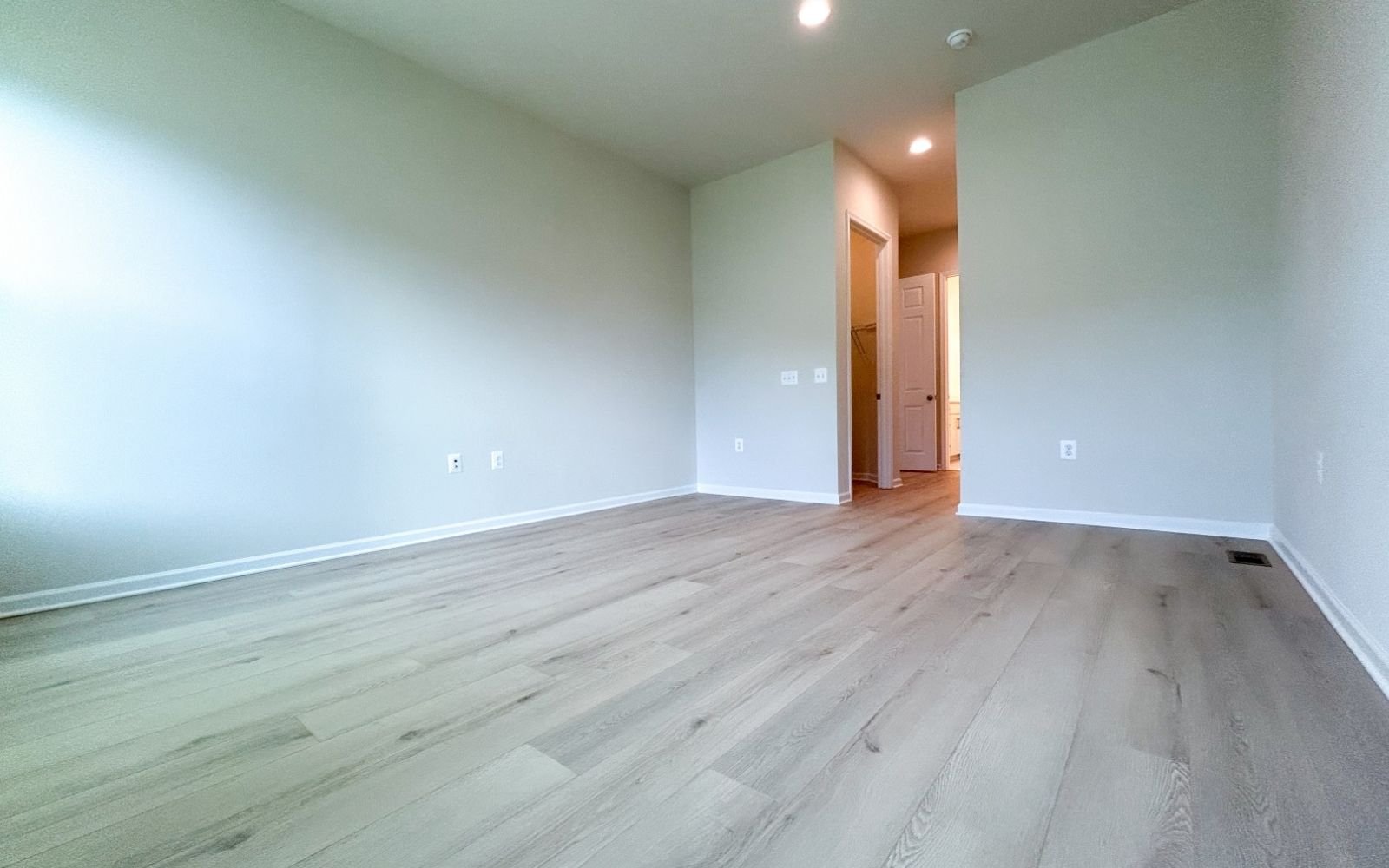 The primary bedroom in the Matisse on homesite 1120 at Hiatt Pointe at Snowden Bridge.