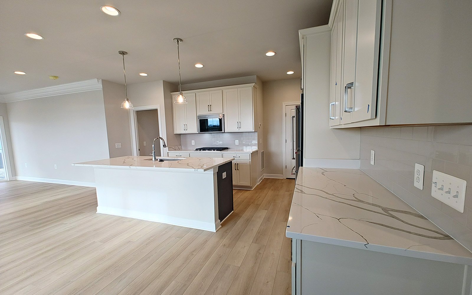 The kitchen of the Hemingway garden home on homesite 2121.