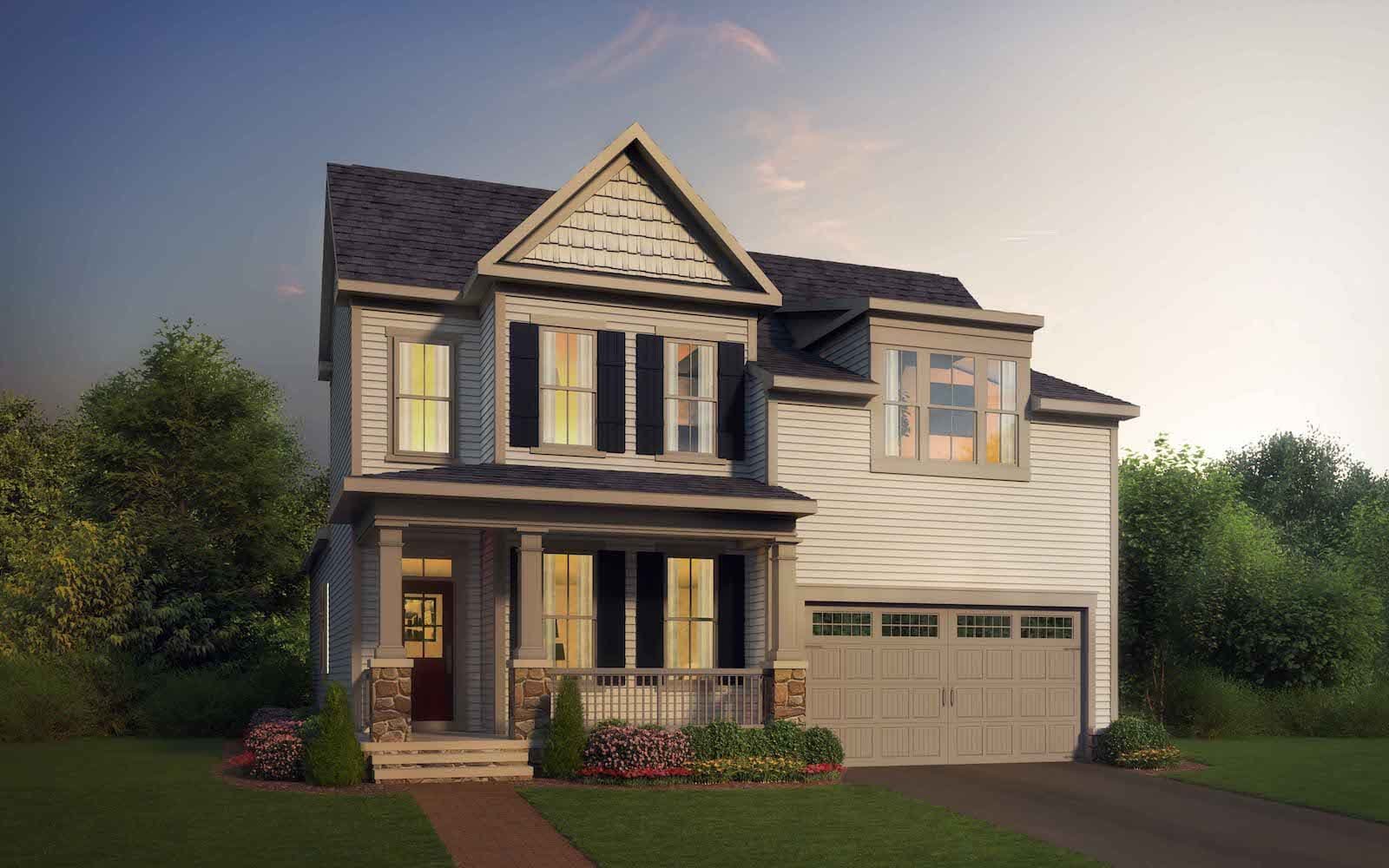 Elevation 2 of the Torrington a home design by Brookfield Residential at Snowden Bridge.