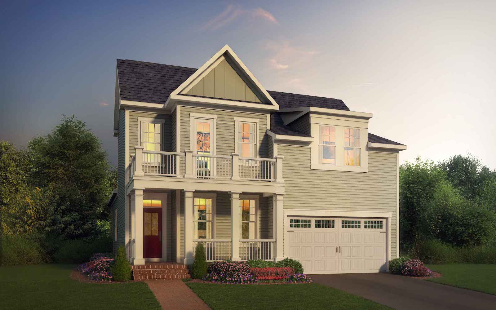 Elevation 3 of the Torrington a home design by Brookfield Residential at Snowden Bridge.