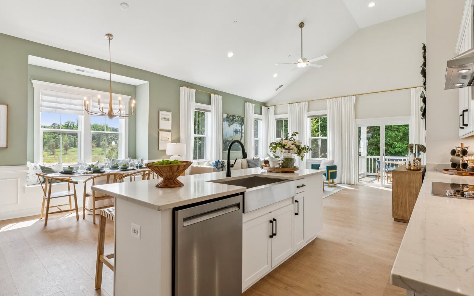 The kitchen view of the Torrington by Brookfield Residential.