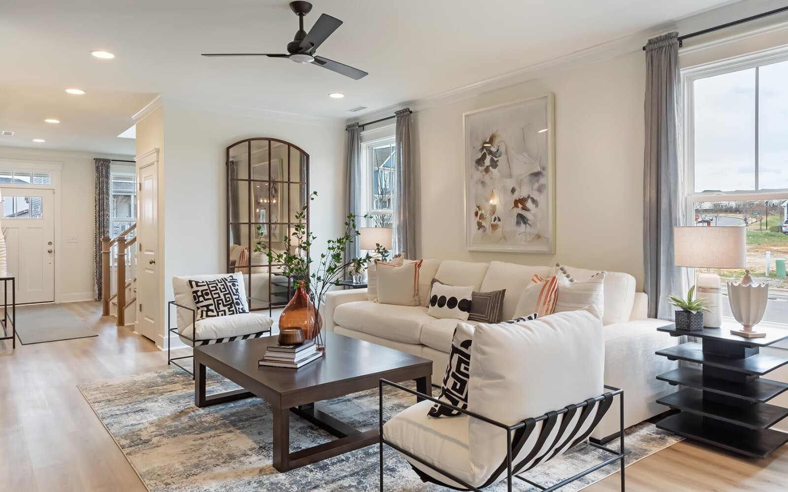 The living room of the Denison by Brookfield Residential