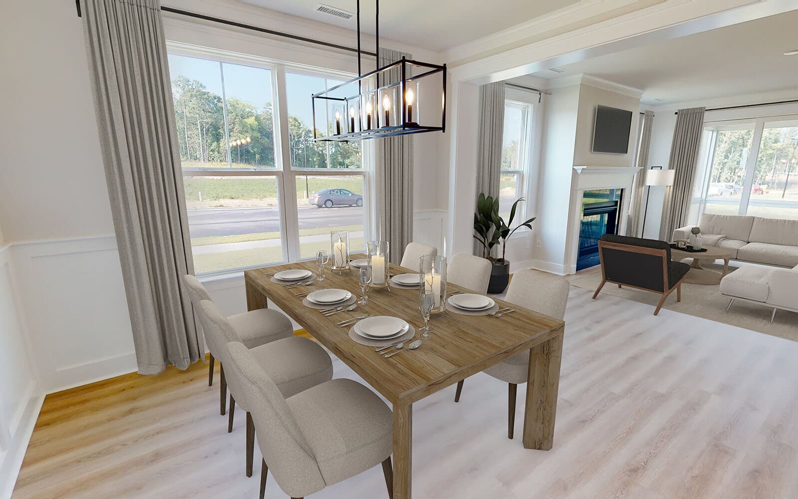 The dining room of the Monroe by Brookfield Residential