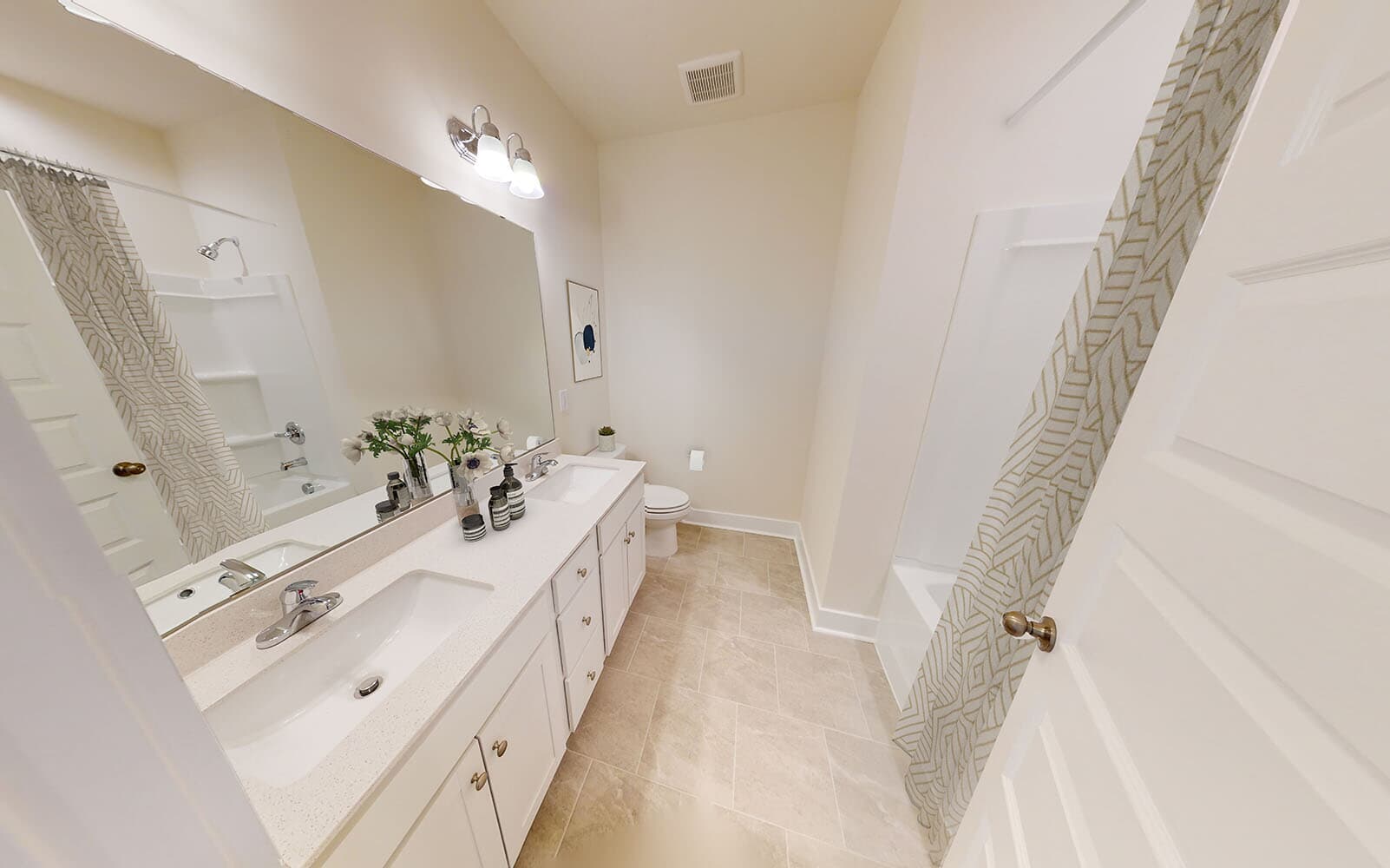 The secondary bathroom of the Sinclair by Brookfield Residential