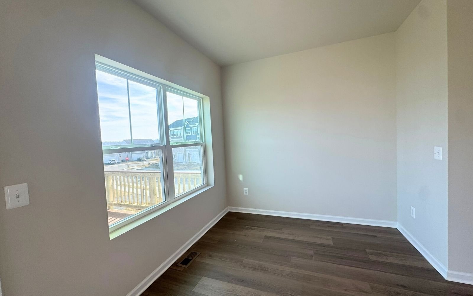 The dining area in the Skyline on homesite 2151 at Snowden Bridge.