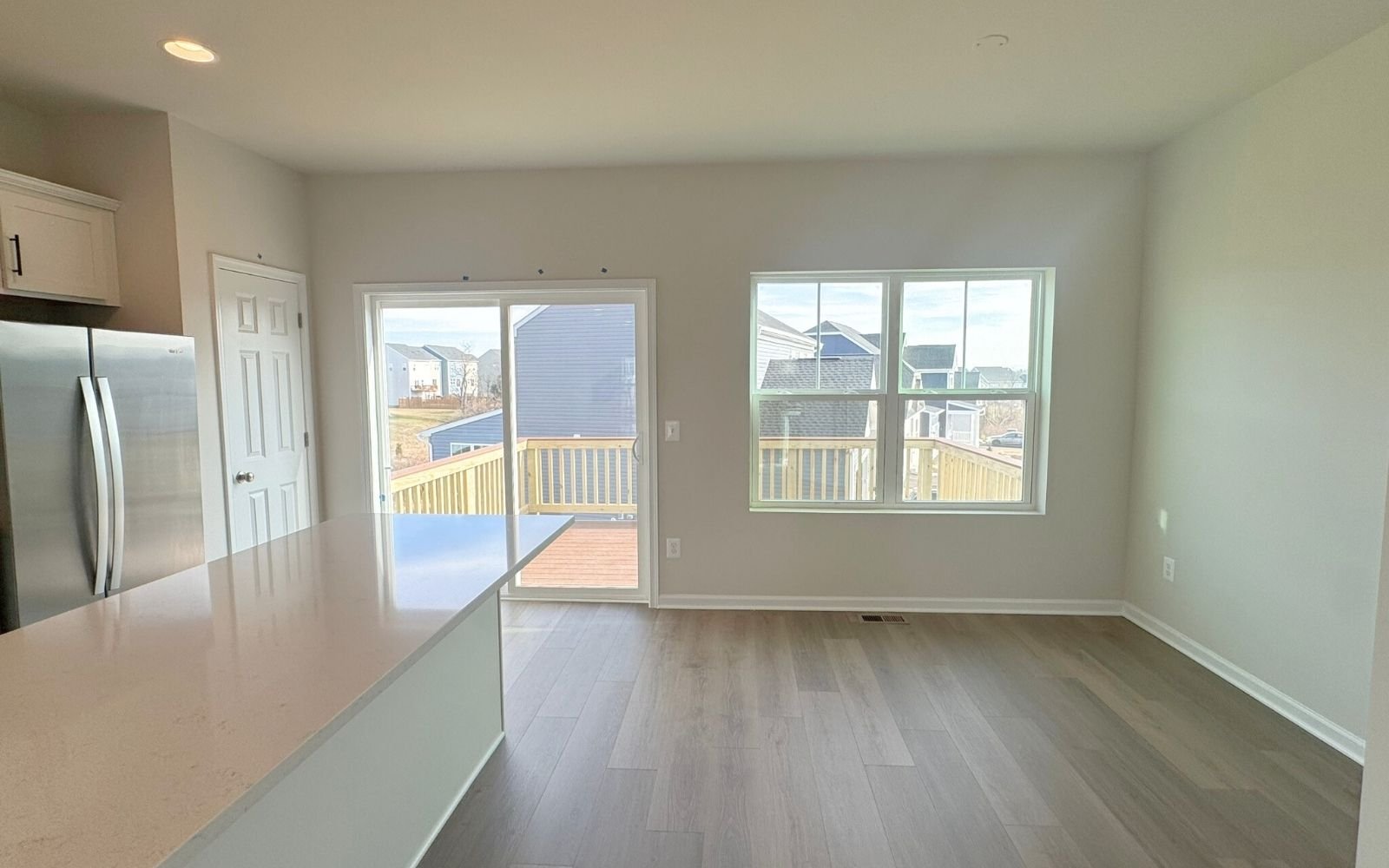 The dining room of the Skyline on homesite 2151 at Snowden Bridge.