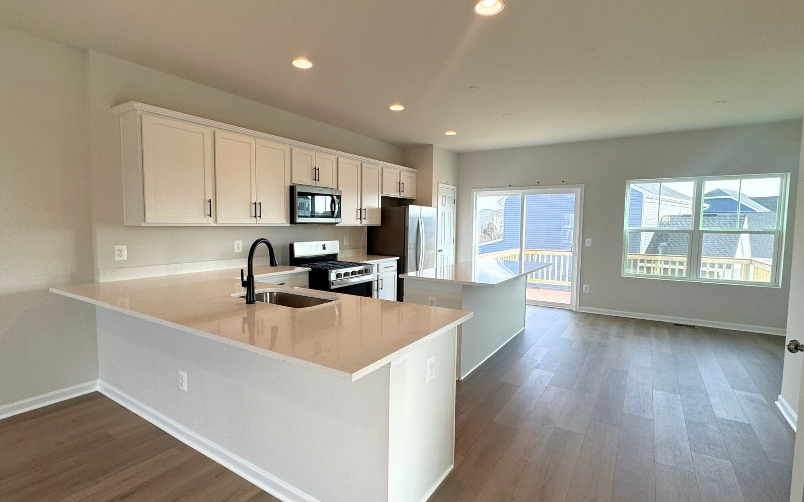 The kitchen of the Skyline on homesite 2151 at Snowden Bridge.