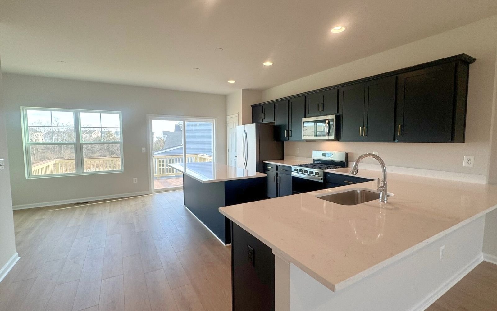 The kitchen of the Skyline on homesite 2153 at Snowden Bridge.